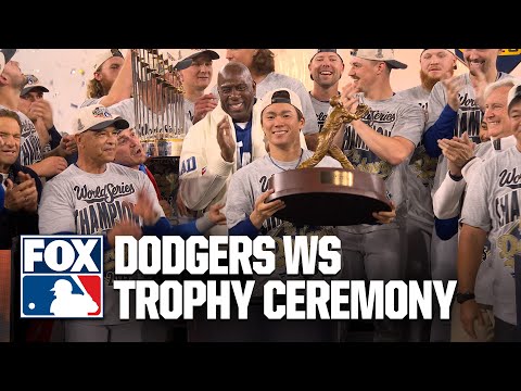 2025 Los Angeles Dodgers World Series Trophy Ceremony 🏆 Yamamoto Wins MVP 💙 MLB on FOX