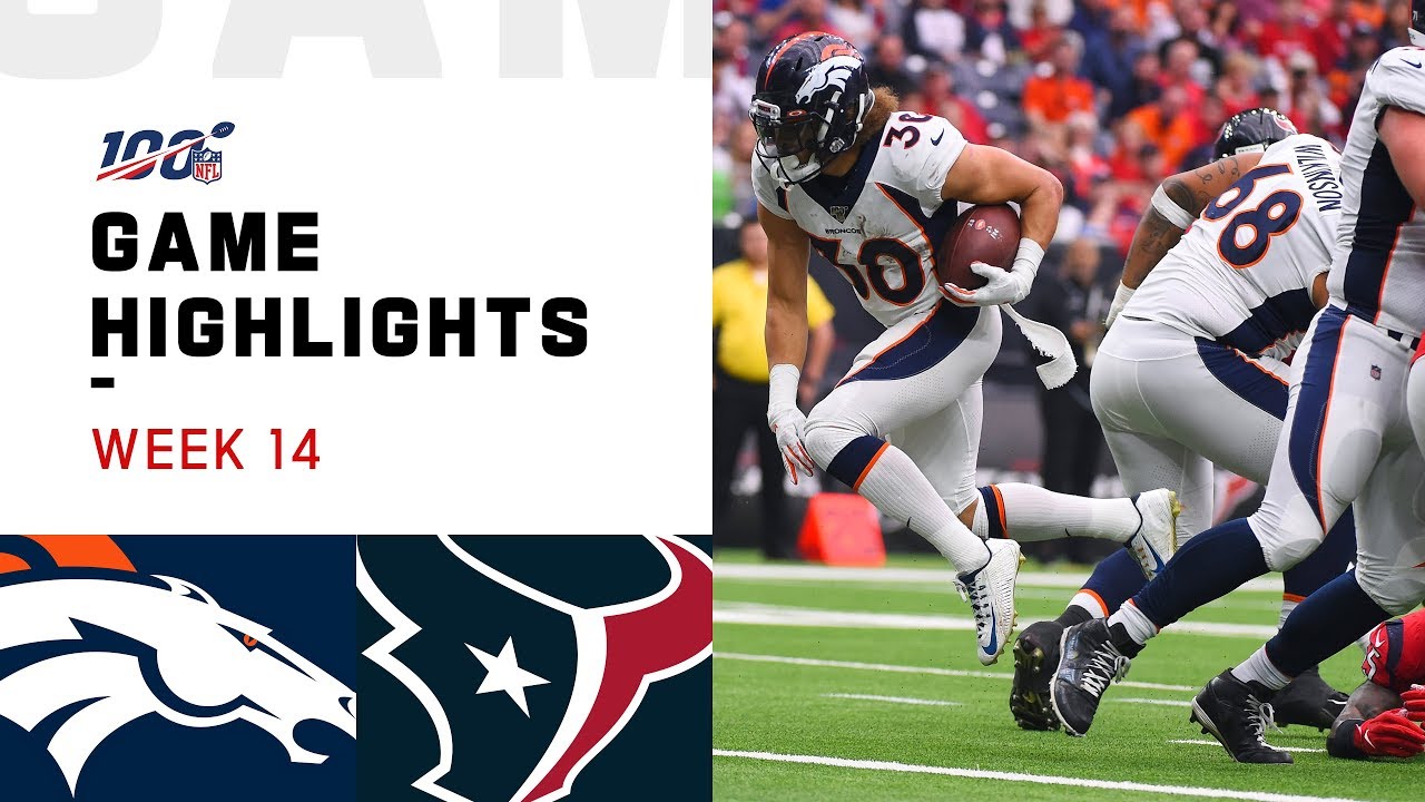 Epic Broncos vs. Texans Week 14 NFL Highlights | 2019 Season π