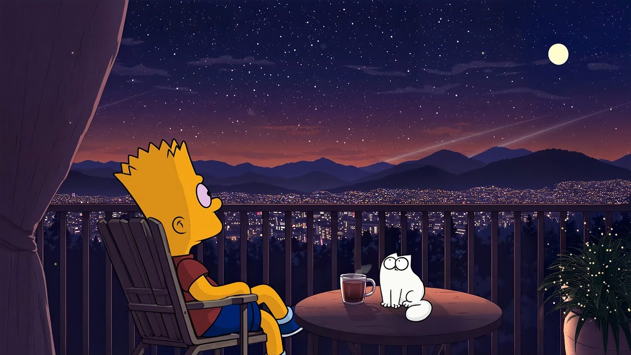 Relaxing Late Night Balcony Lofi Beats 🌙 for Focus & Stress Relief