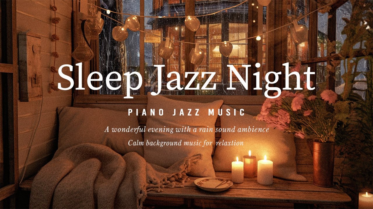 Relaxing Jazz Piano & Rain Sounds for Sleep 🎶