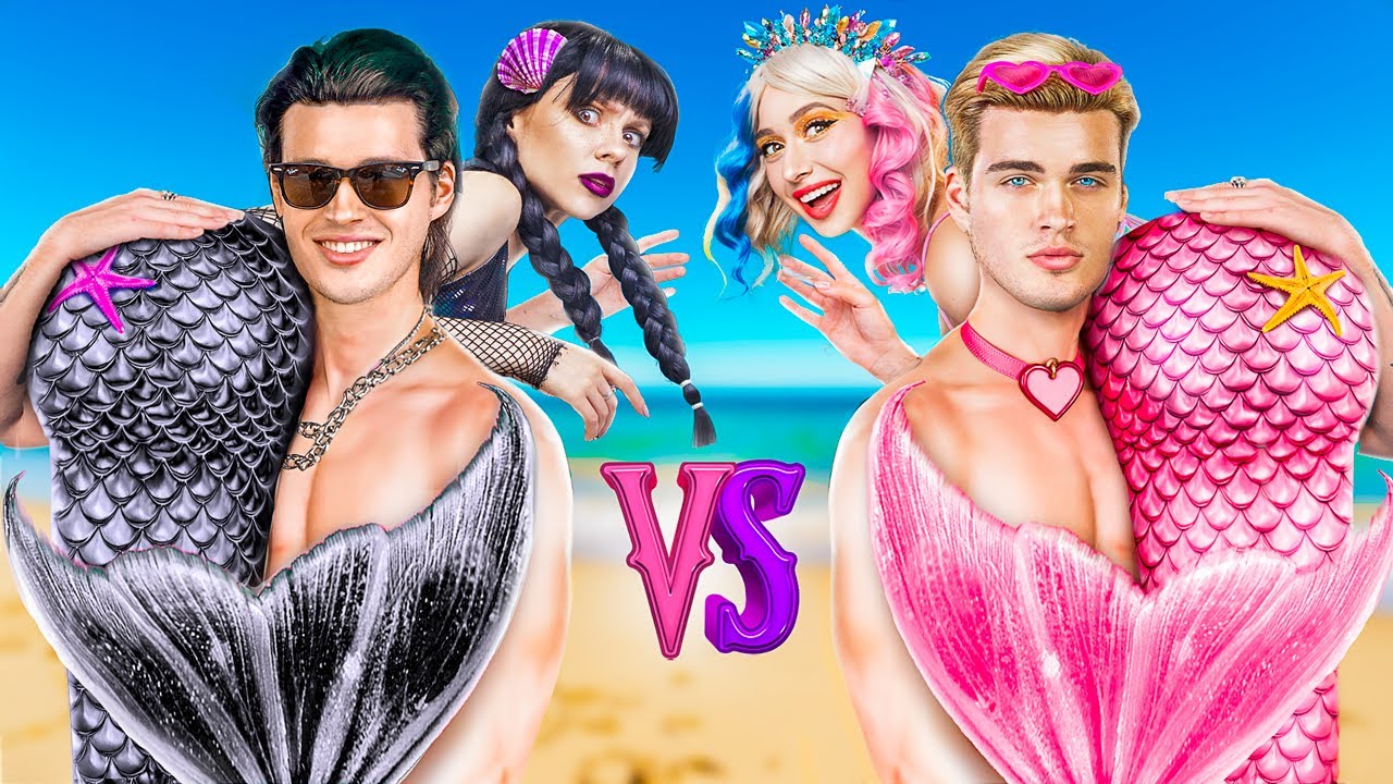 Wednesday Addams to Mermaid Transformation 🧜♀️