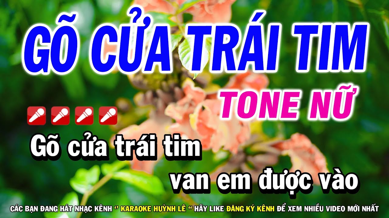 Karaoke Gõ Cửa Trái Tim - Nữ Tone, Rumba Dễ Hát 🎤