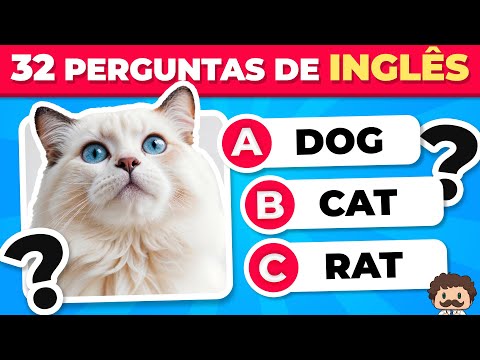 Quiz para iniciantes em *INGLÊS*! 🤔🇺🇸 | 32 perguntas e 2 desafios! 🧠📚 #quiz