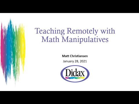 Webinar: Teaching Remotely with Virtual Manipulatives