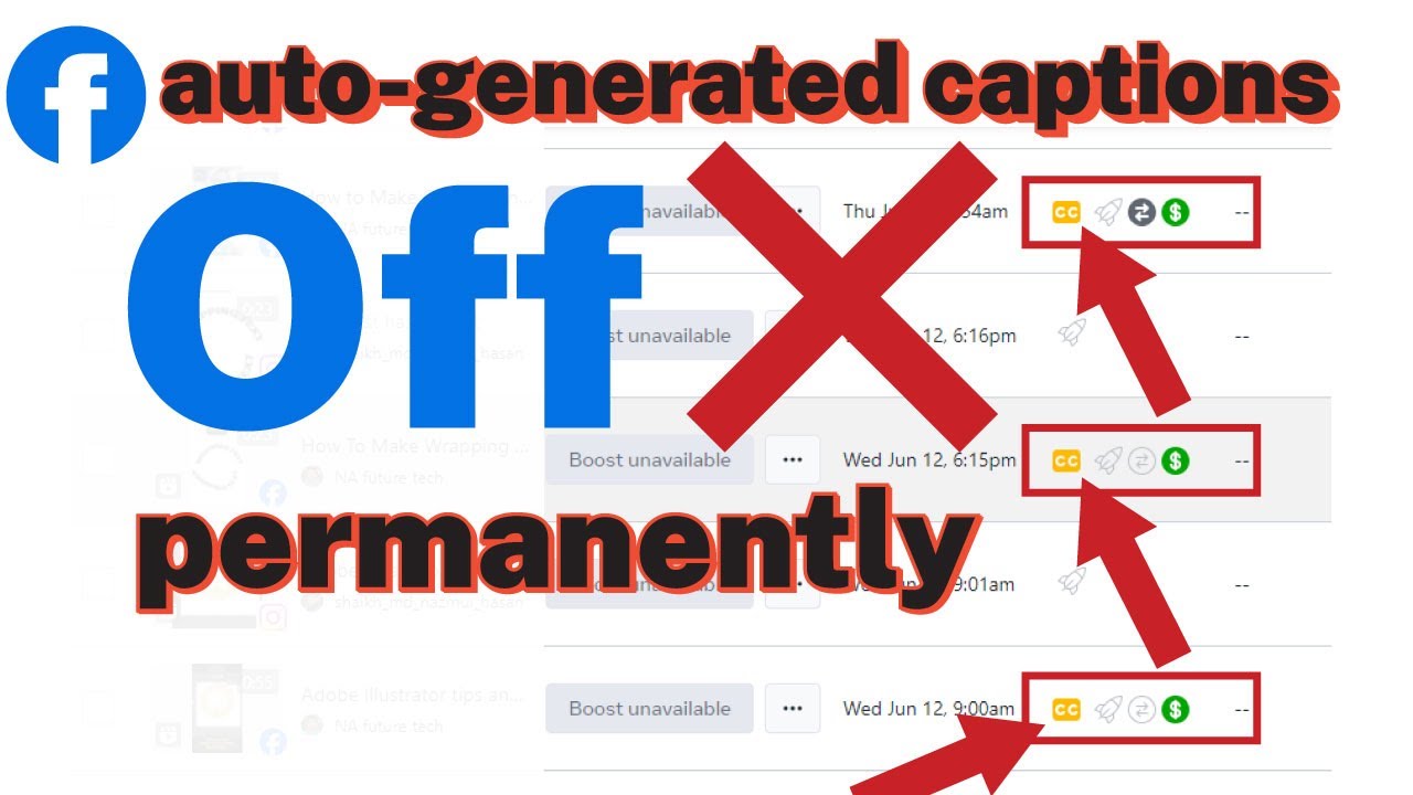 Turn Off Auto-Generated Facebook Captions Permanently