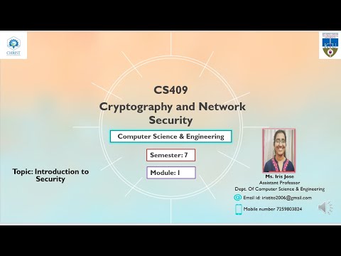 CS 409 CNS module 1 Introduction to Security
