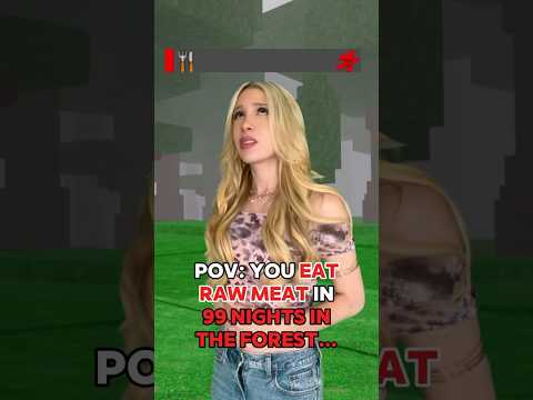 When You EAT “RAW MEAT” in 99 NIGHTS IN THE FOREST on ROBLOX… 🥩