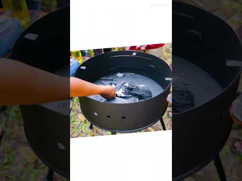 Portable BBQ Pit #food #portablebbq #bbq #grill #bbqpits #streetfood #linkincomment