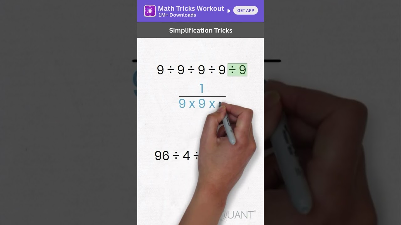 Simplification Tricks - Maths Tricks - Division Tricks - Math Made Easy - Math Hacks #mathtricks