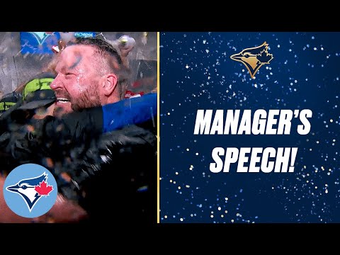 START SPREADING THE NEWS: Manager John Schneider's speech to the team after ALDS win!