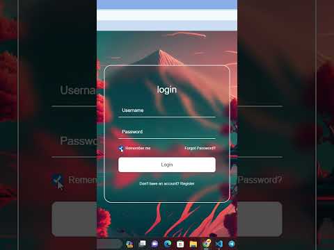 Modern login form made with only HTML & CSS - Transparent Login Form | #coding #webdevelopment #css