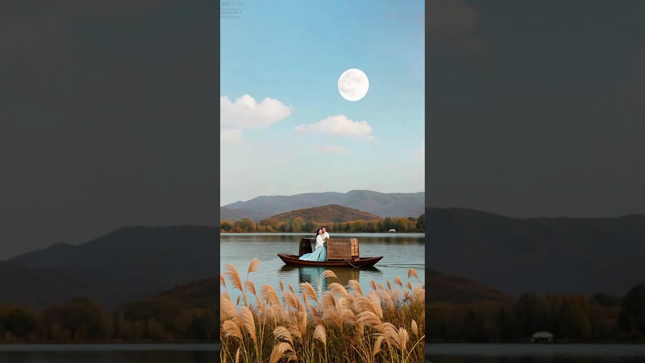 Ancient Love: Lovers Play Qin Under the Moon 🌙