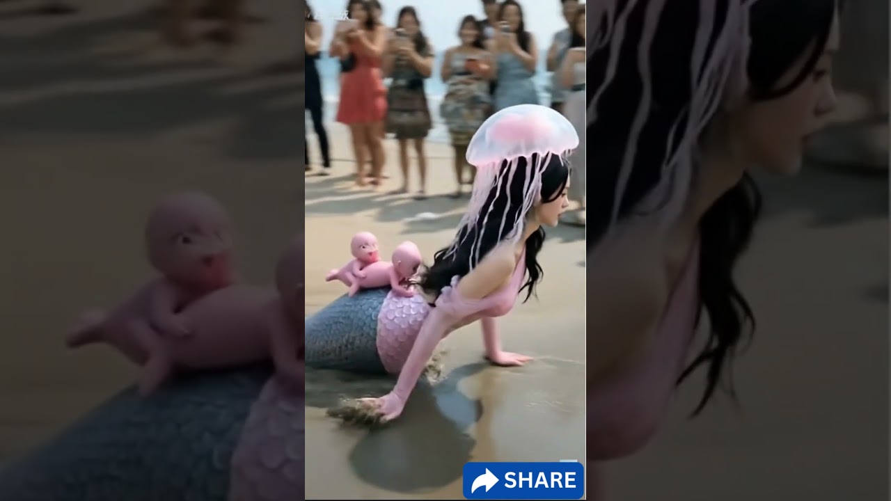 Beautiful Mermaid Mom with Her Adorable Baby Girls 🧜‍♀️ | Funny & Heartwarming Shorts