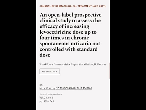 An open-label prospective clinical study to assess the efficacy of increasing levocet... | RTCL.TV