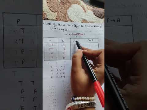 How to check whether it is Tautology or Contradiction👍 #discretemathematics #engineeringmath #tauto