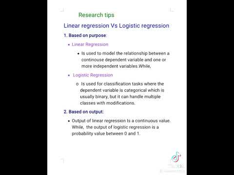 differences between linear regression and logistic regression