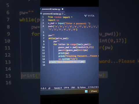 Any password crack using by Python #hacking #technicalguruji #youtubeshorts