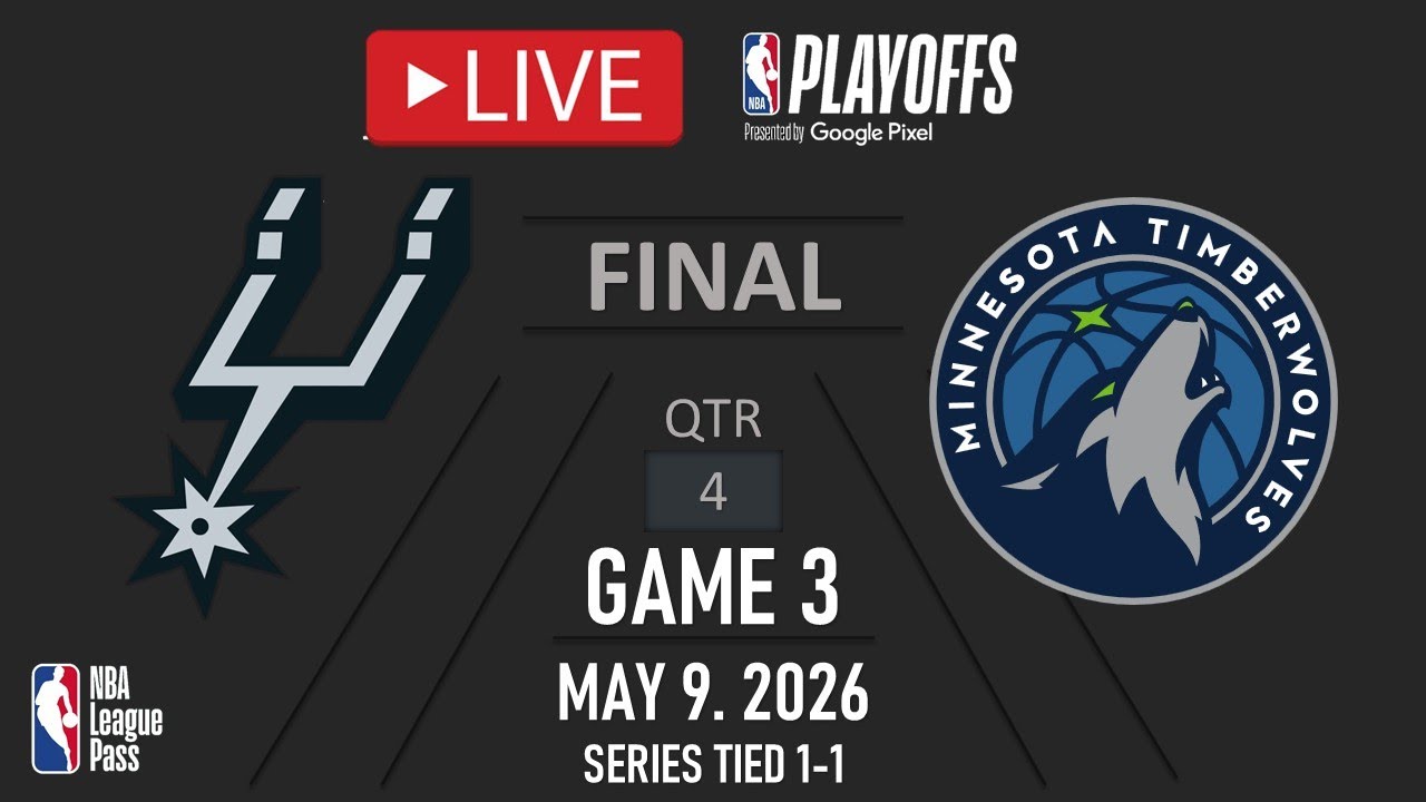 NBA LIVE! San Antonio Spurs vs Minnesota Timberwolves LIVE FULL GAME 3 | NBA PLAYOFFS | May 9, 2026