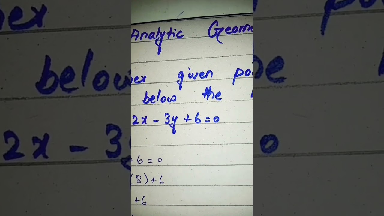 Analytical Geometry for 2nd Year Mathematics (Calculus)