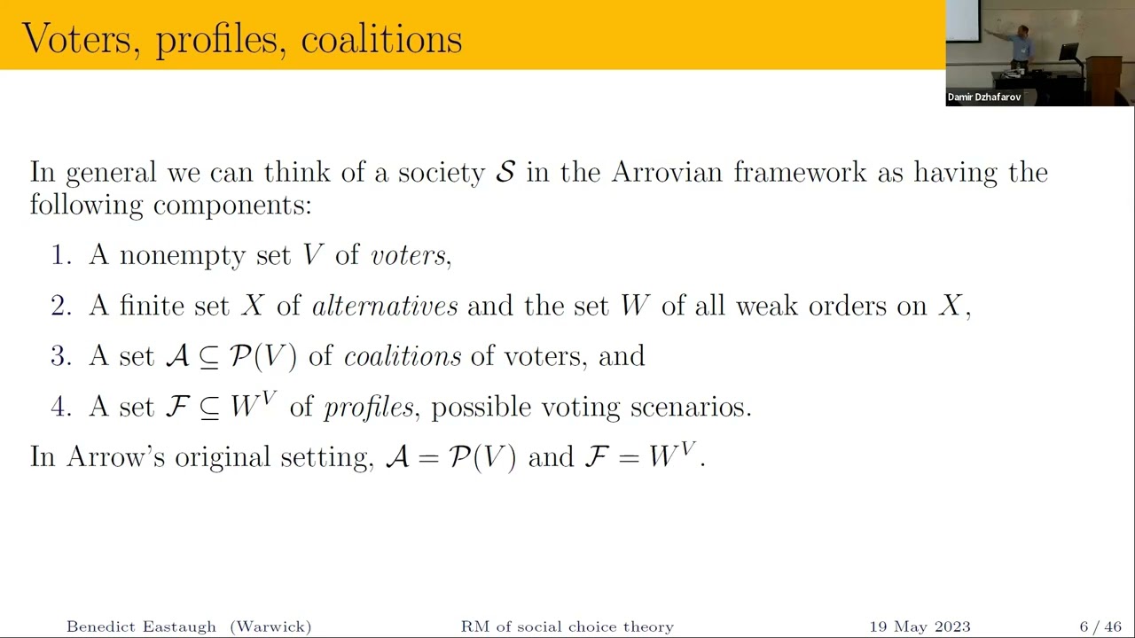 Understanding Arrow's Theorem & Social Choice Theory: Insights from Reverse Mathematics 📚