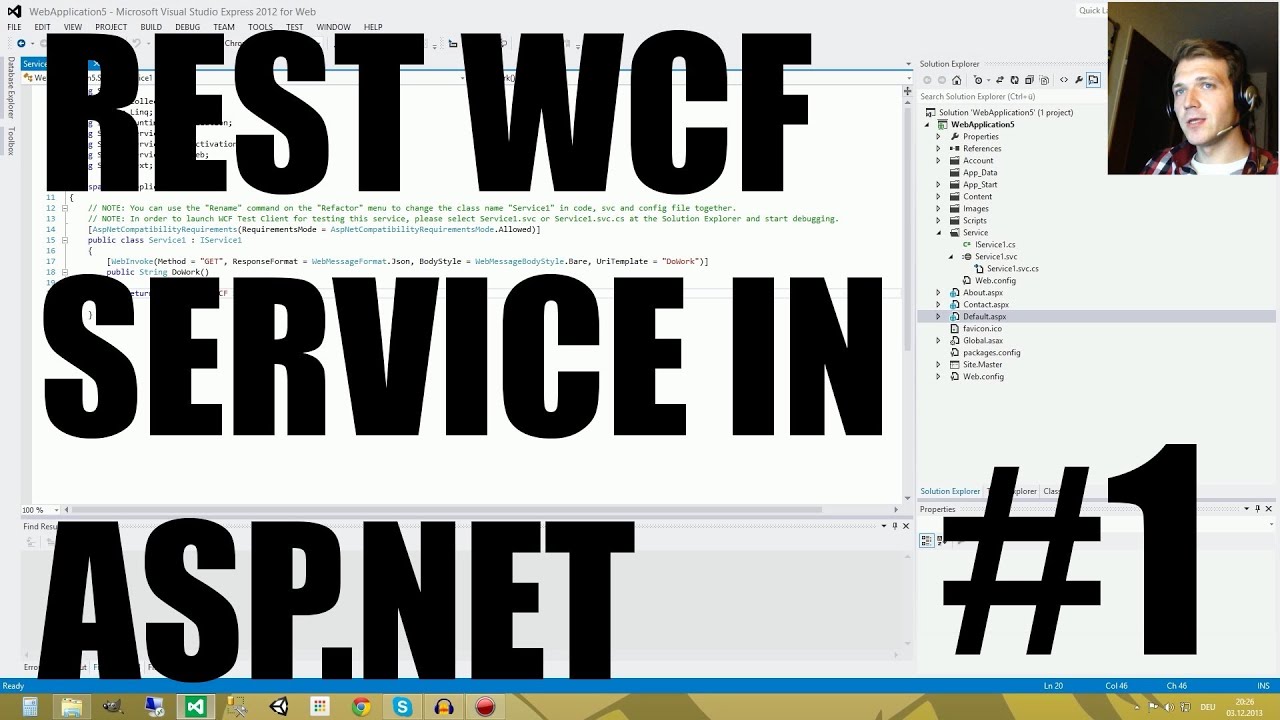 REST WCF Service in ASP.NET - Part #01 - First Steps - (Visual Studio 2012/VS2012)