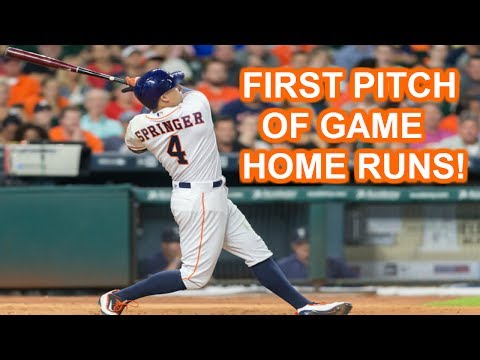 MLB | FIRST PITCH OF GAME HOME RUNS | 1080p HD