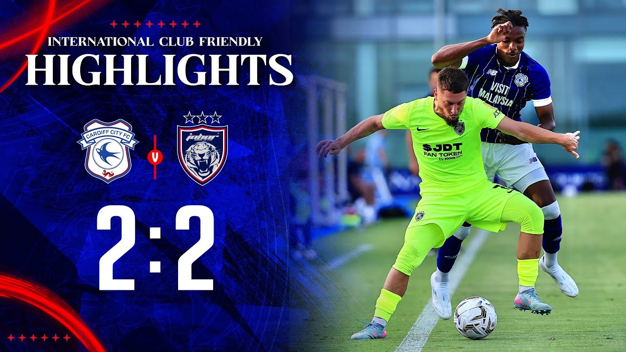 Exciting Draw: Cardiff City 2-2 JDT ⚽ | International Club Friendly Highlights