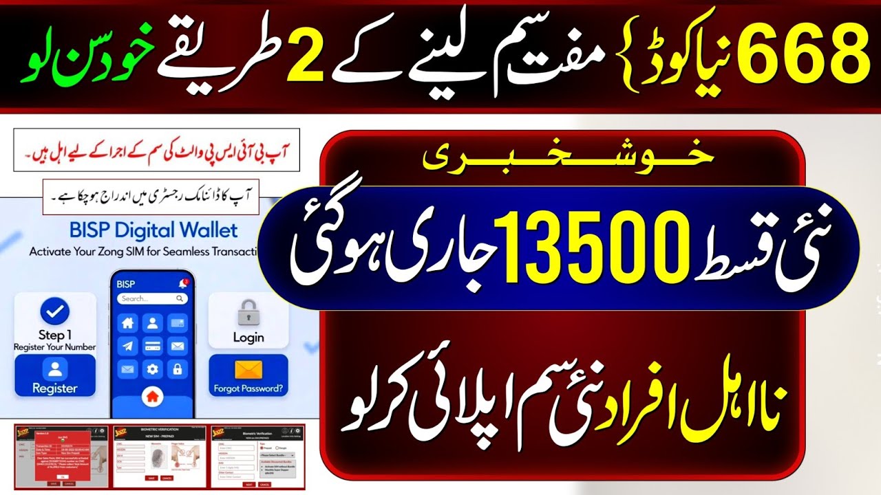 668 BISP Update 2025: Apply New Code & Check Rs.13,500 💳
