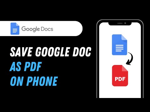 How to save Google Doc as PDF on phone