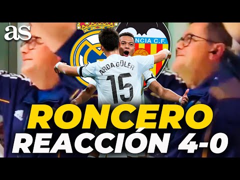 REACCIÓN completa de RONCERO al REAL MADRID 4-VALENCIA 0: LOCURA TOTAL con MBAPPÉ y BELLINGHAM