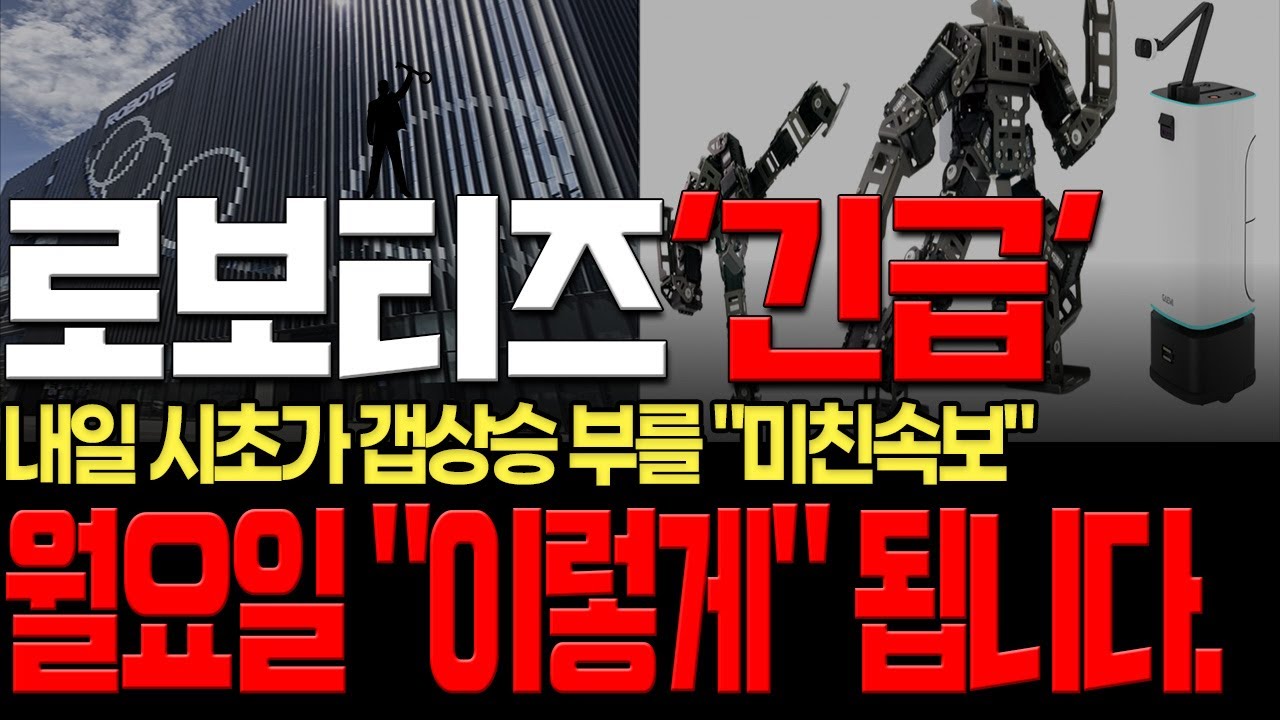 로보티즈 주가전망 및 내일 시초가 갭상승 🚀