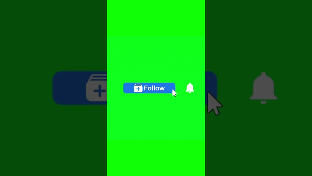 Facebook Follow Button on Green Screen 🎨