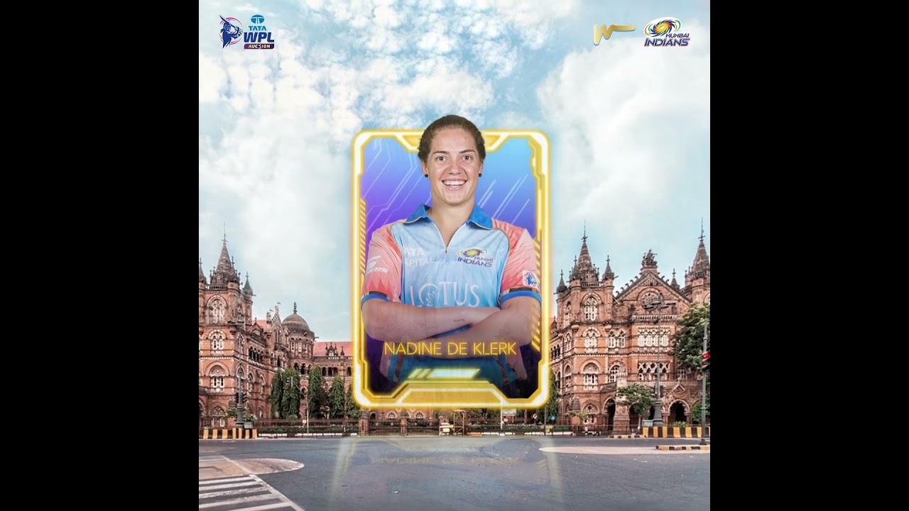 Breaking News: Nadine de Klerk Signs with Mumbai Indians for TATA WPL 2025! π