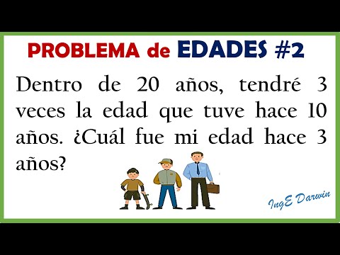Problema matemático de edades. ¿Cuál fue mi edad hace tres años ? | Problema 2