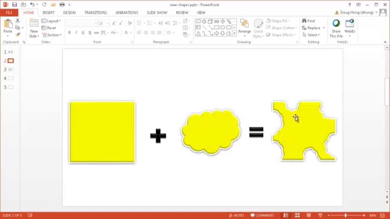 Create New Shapes with Merge Shapes
