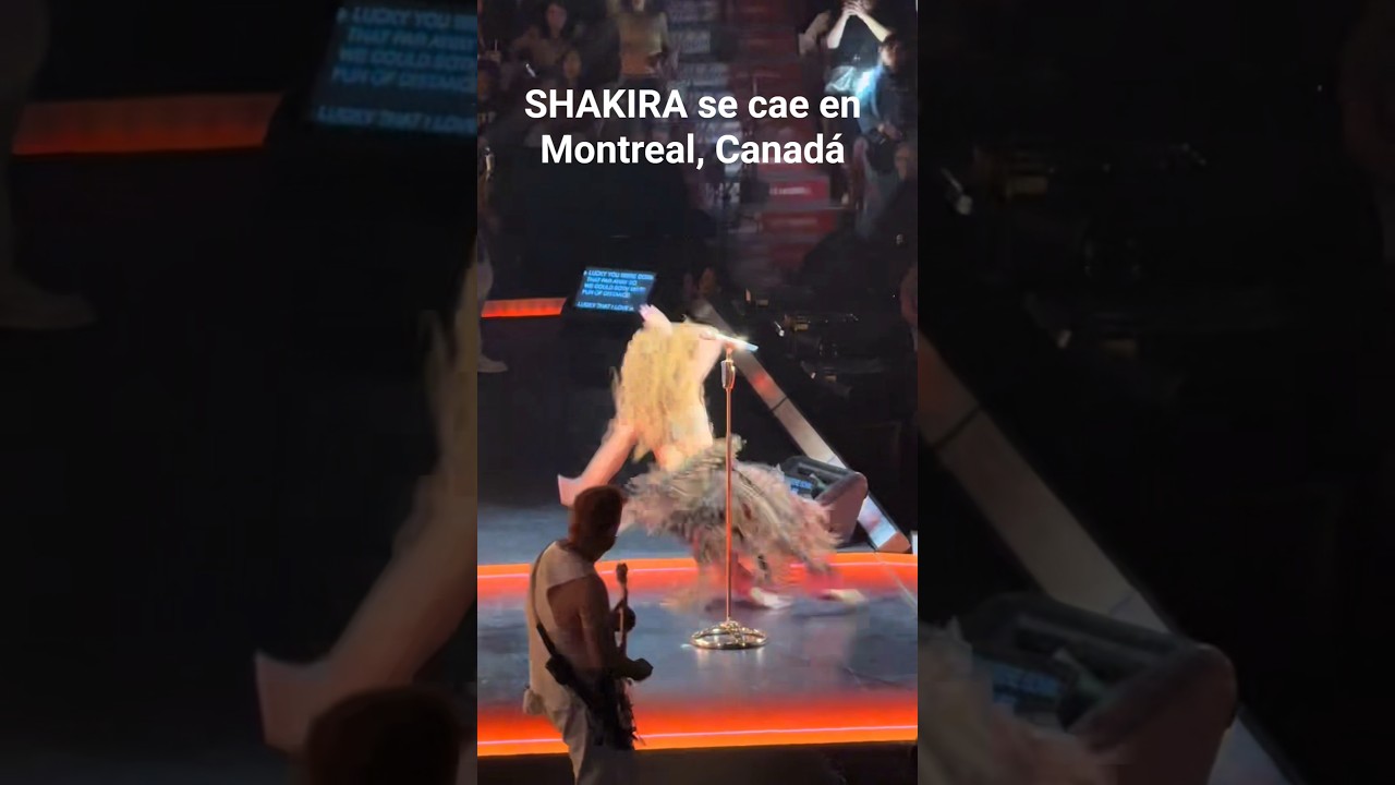 Shakira se cae en Montreal durante su actuación de 'Suerte' (Whenever Wherever)
