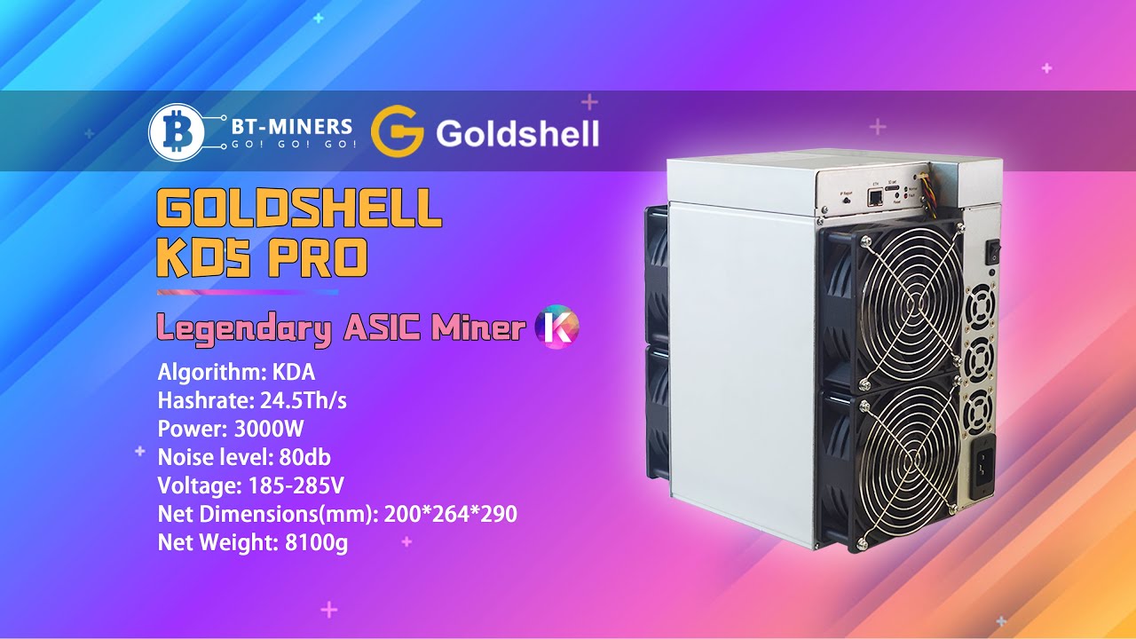 Goldshell KD5 Pro Kadena Miner 24.5Th/s ⚡