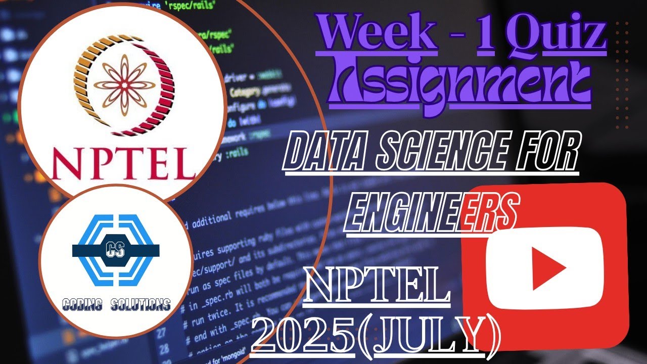 Data Science for Engineers | Week 1 Answers 2025 📊
