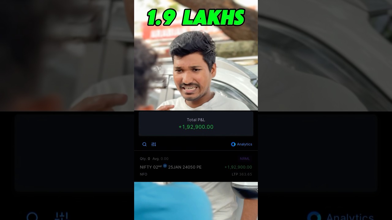 1.9L Profit in Nifty Intraday Trading π