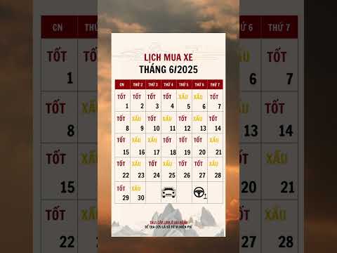 Lịch mua xe tháng 6 năm 2025 #tuvi #tuvivn #tuvivietnam #phongthuy #tamlinh #tuvi2025 #atty2025