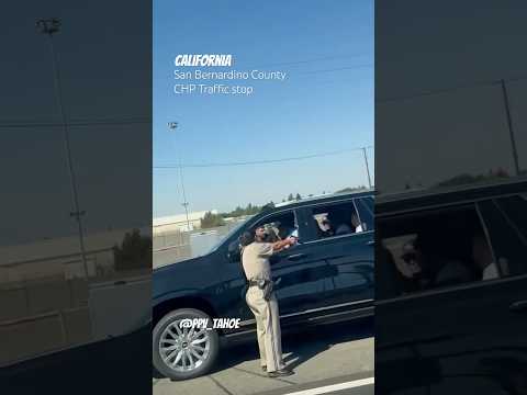 California Highway Patrol traffic stop in San Bernardino County