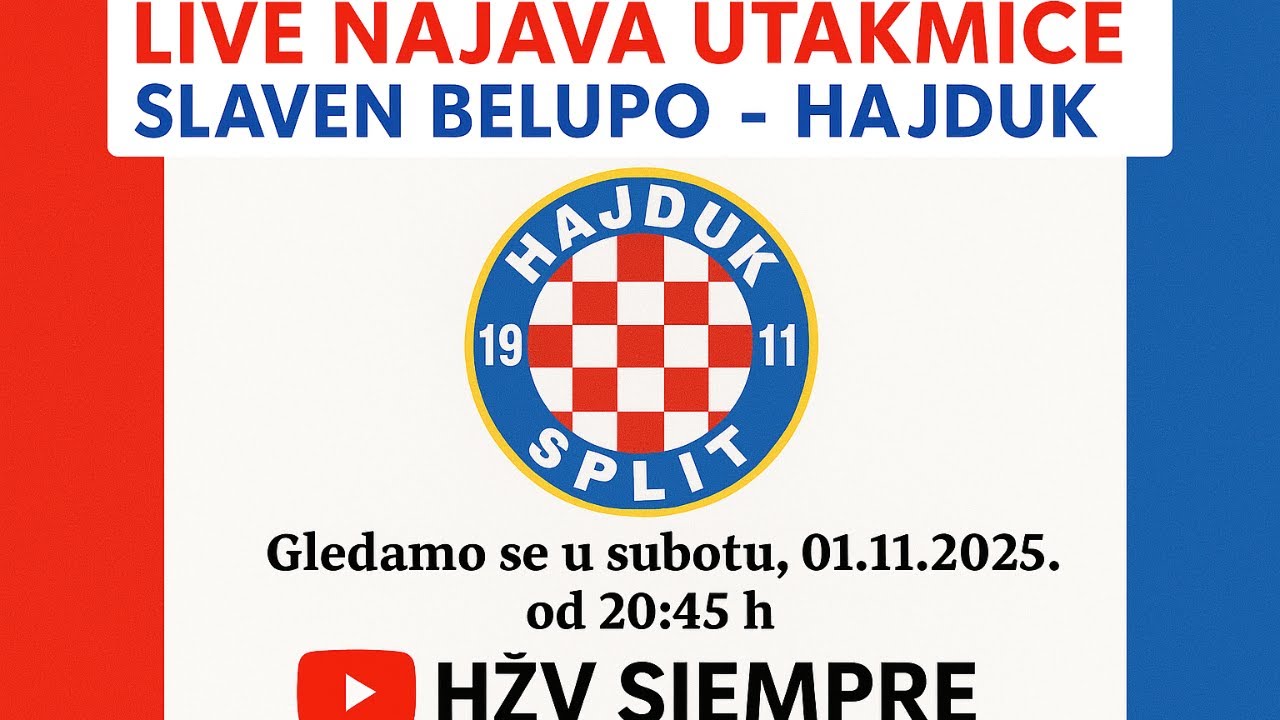 Uživo: Najava utakmice 12. kola SHNL-a - Slaven Belupo vs Hajduk ⚽