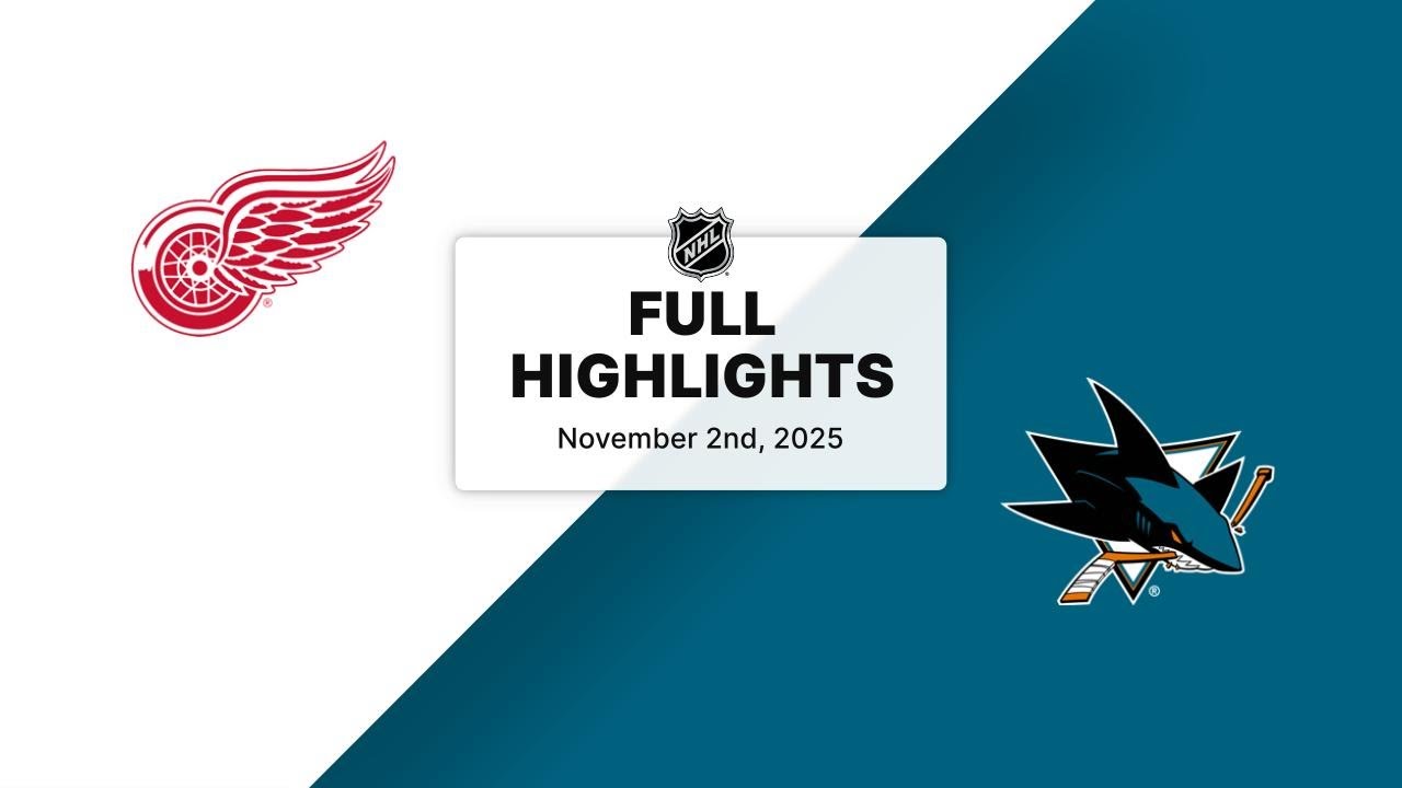 NHL Highlights: Red Wings vs. Sharks (Nov 2, 2025)