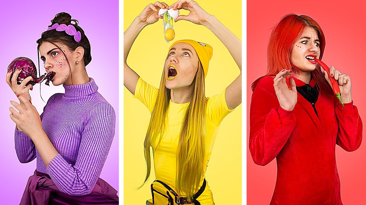 Défi De Couleur ! One Color Challenge ! Mange Et Achète Tout D'une Seule Couleur Pendant 24 Heures