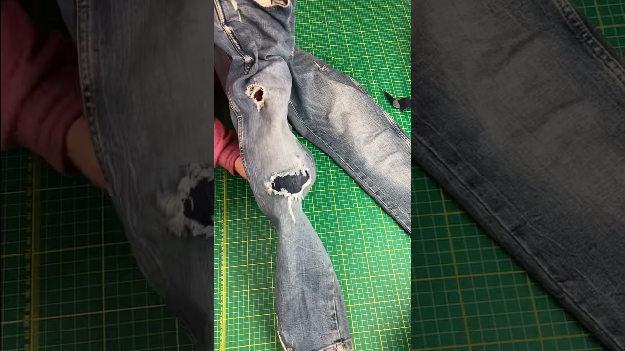Easy No-Sew Jeans Repair with Ikea Tape ✨