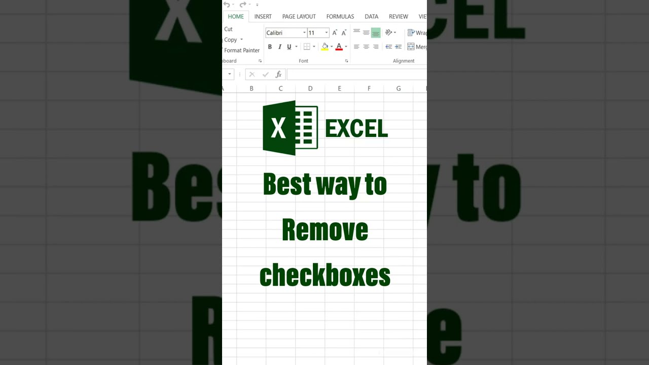 Quick Tip: Remove Checkboxes in Excel 🔥