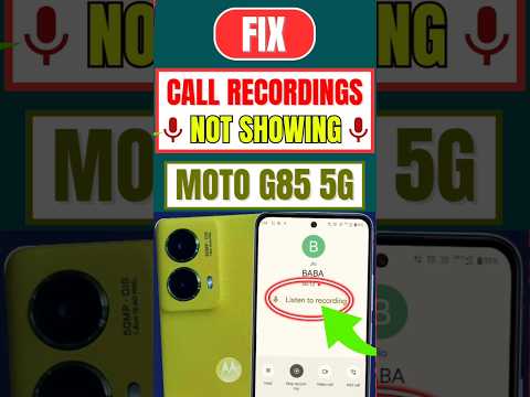Motorola Moto G85 5G: How to Find Call Recording Files | Fix Call Recordings  #motog85 #shorts