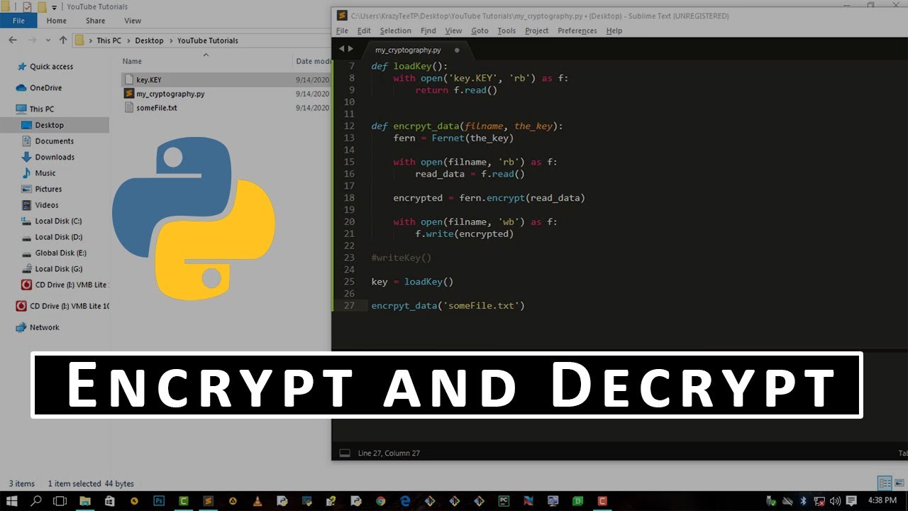 Python Beginner Tutorial: Encrypting and Decrypting Data