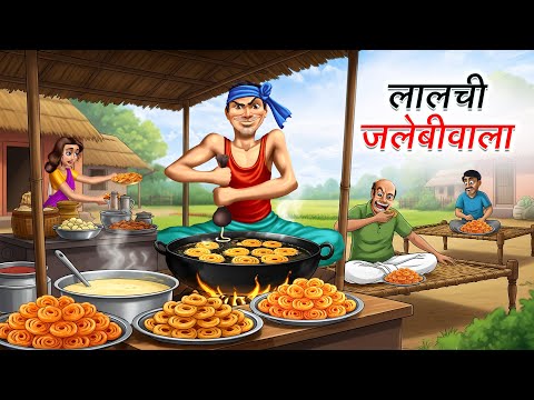 लालची जलेबीवाला | LALCHI JALEBIWALA | HINDI KAHANIYA | CARTOON STORY | HINDI STORIES