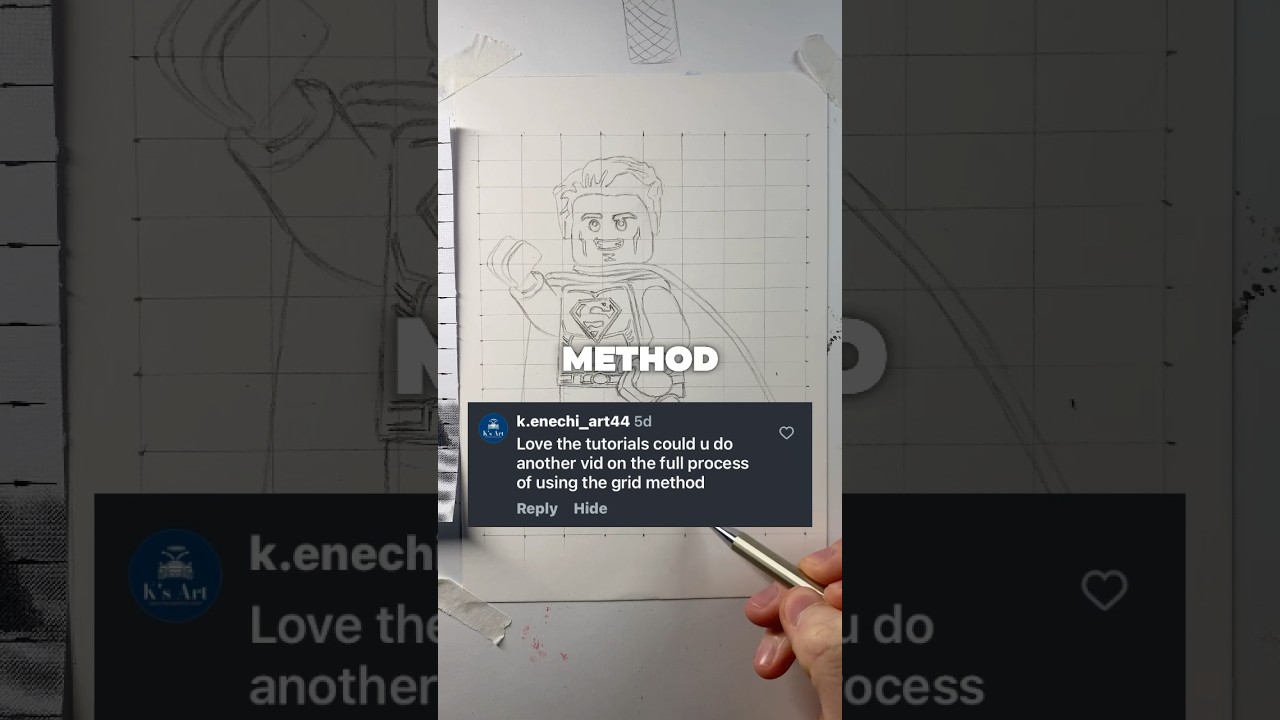 Level Up Your Pencil Drawings with the Grid Method ✏️